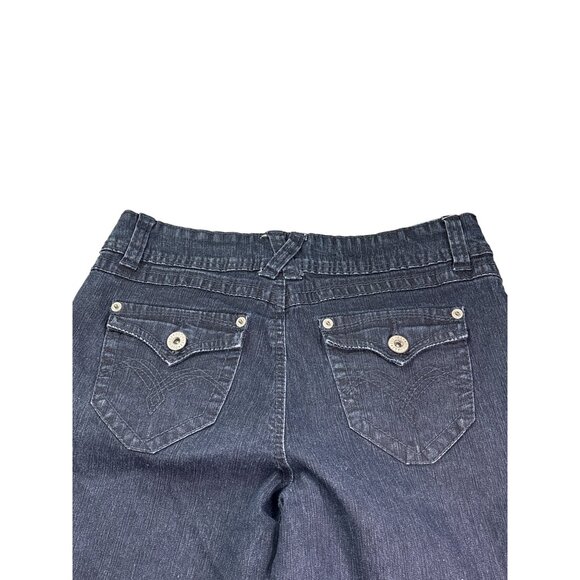 Roz & Ali Womens Skinny Jeans Size 8 Dark Wash Blue Cotton Blend - Picture 3 of 4